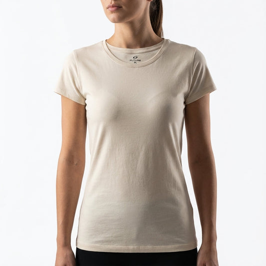 Premium Egyptain Cotton Basic T-shirt for Women - Beige