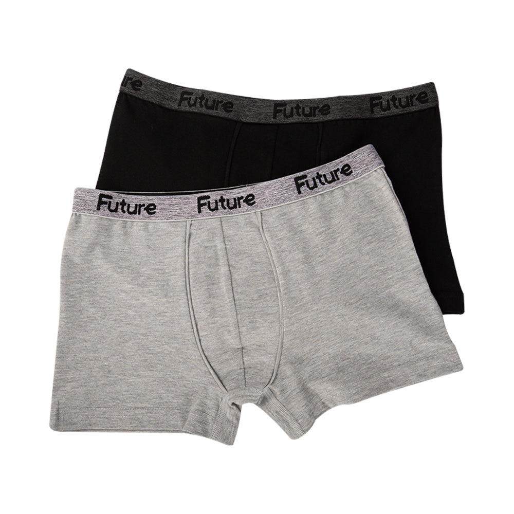 Premium Cotton Boxer Briefs for Boys - Pack of 2