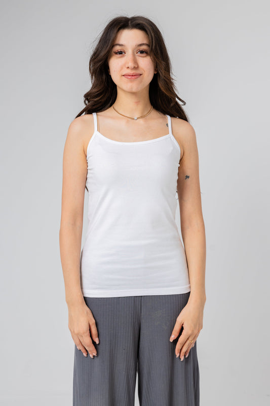 Premium Egyptian Cotton Camisole for Women - White