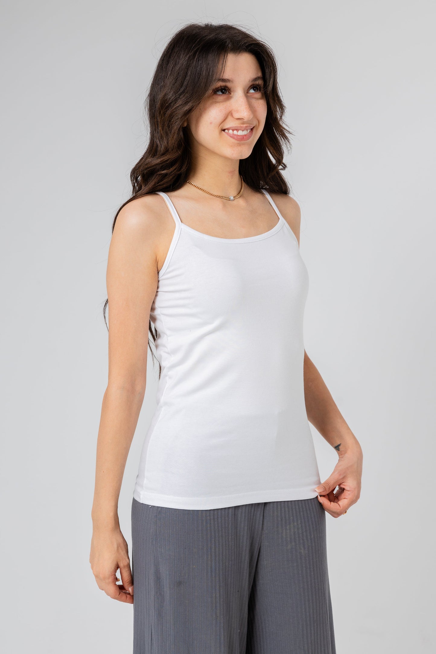 Premium Egyptian Cotton Camisole for Women - White