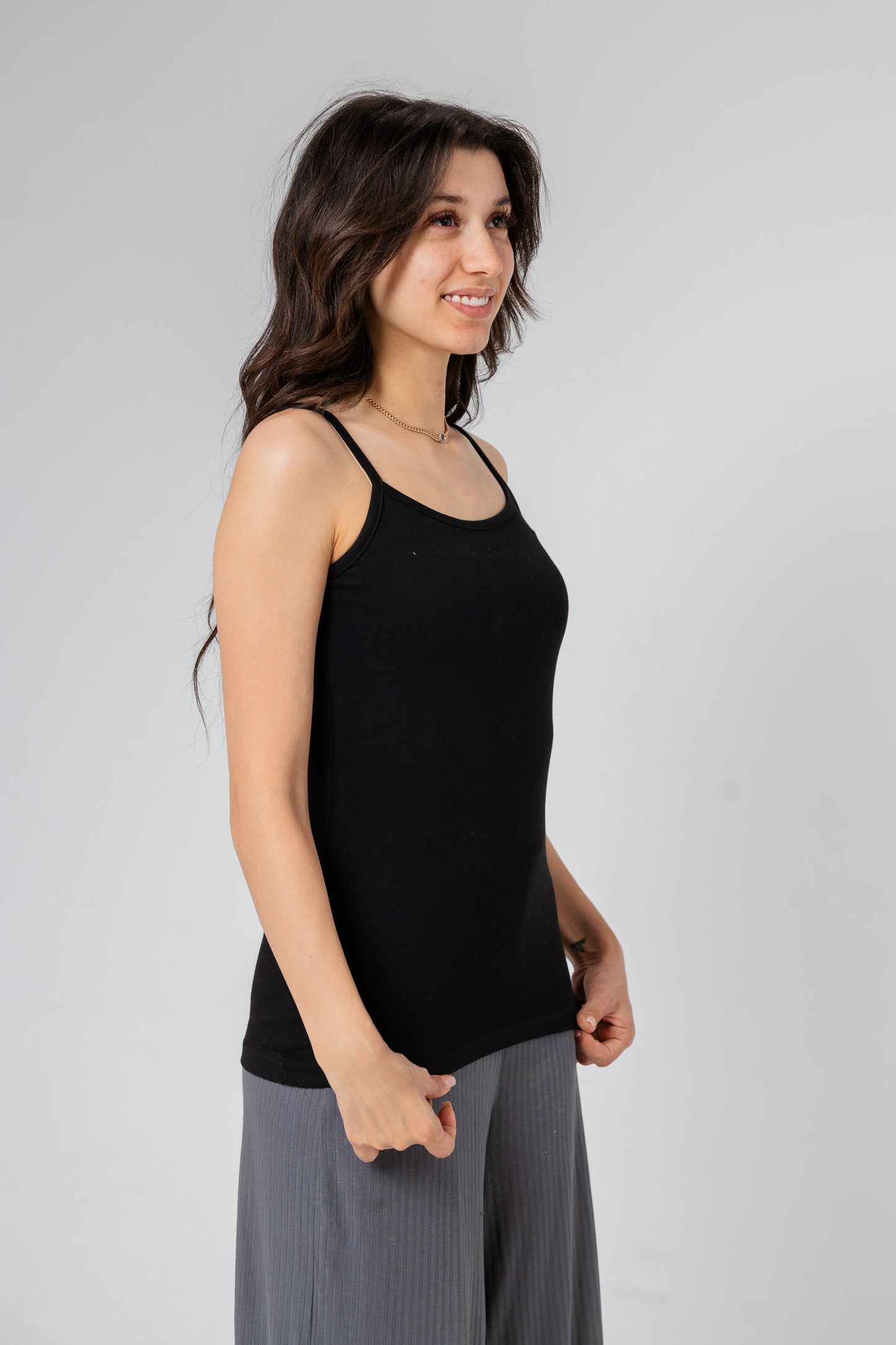Premium Egyptian Cotton Camisole for Women - Black