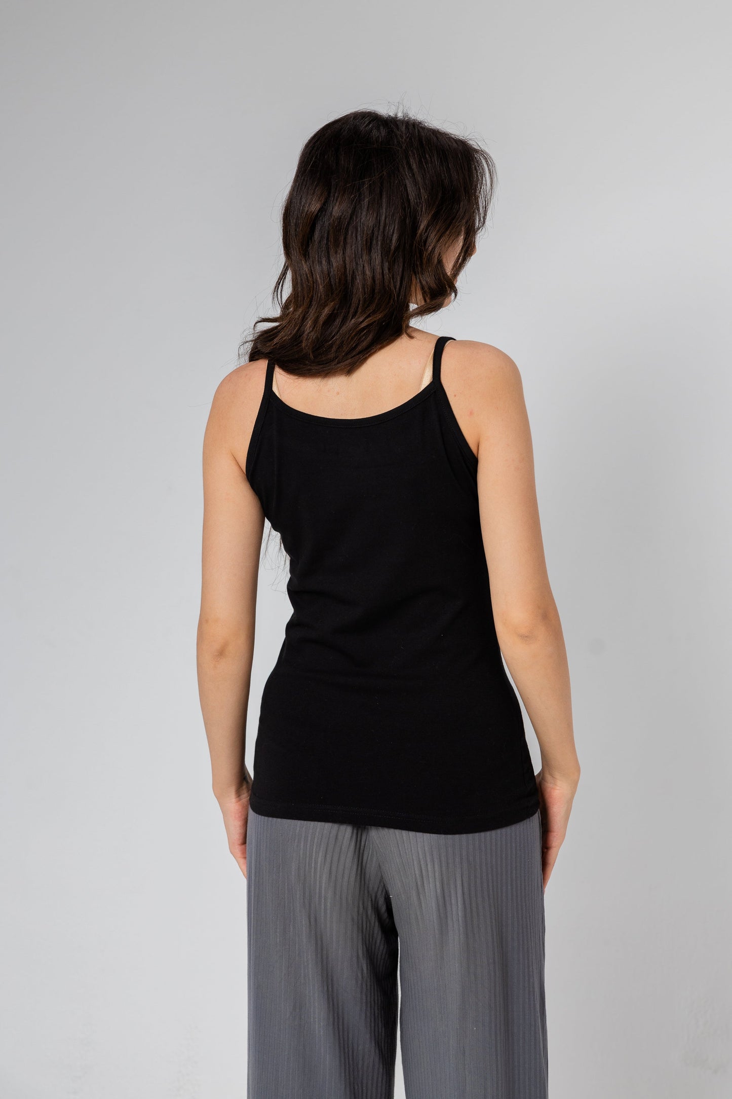 Premium Egyptian Cotton Camisole for Women - Black