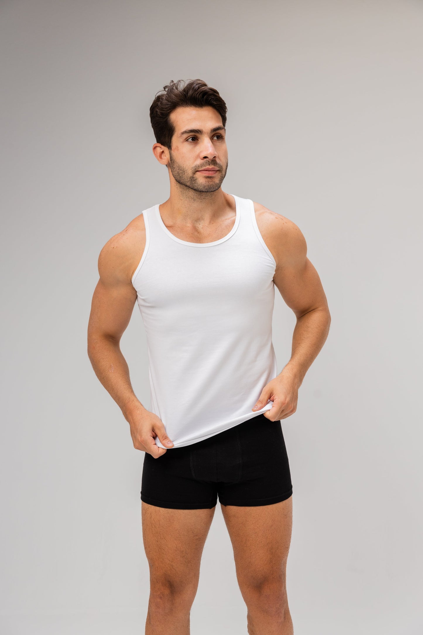 Premium Egyptian Cotton Boxer Briefs for Men - Black