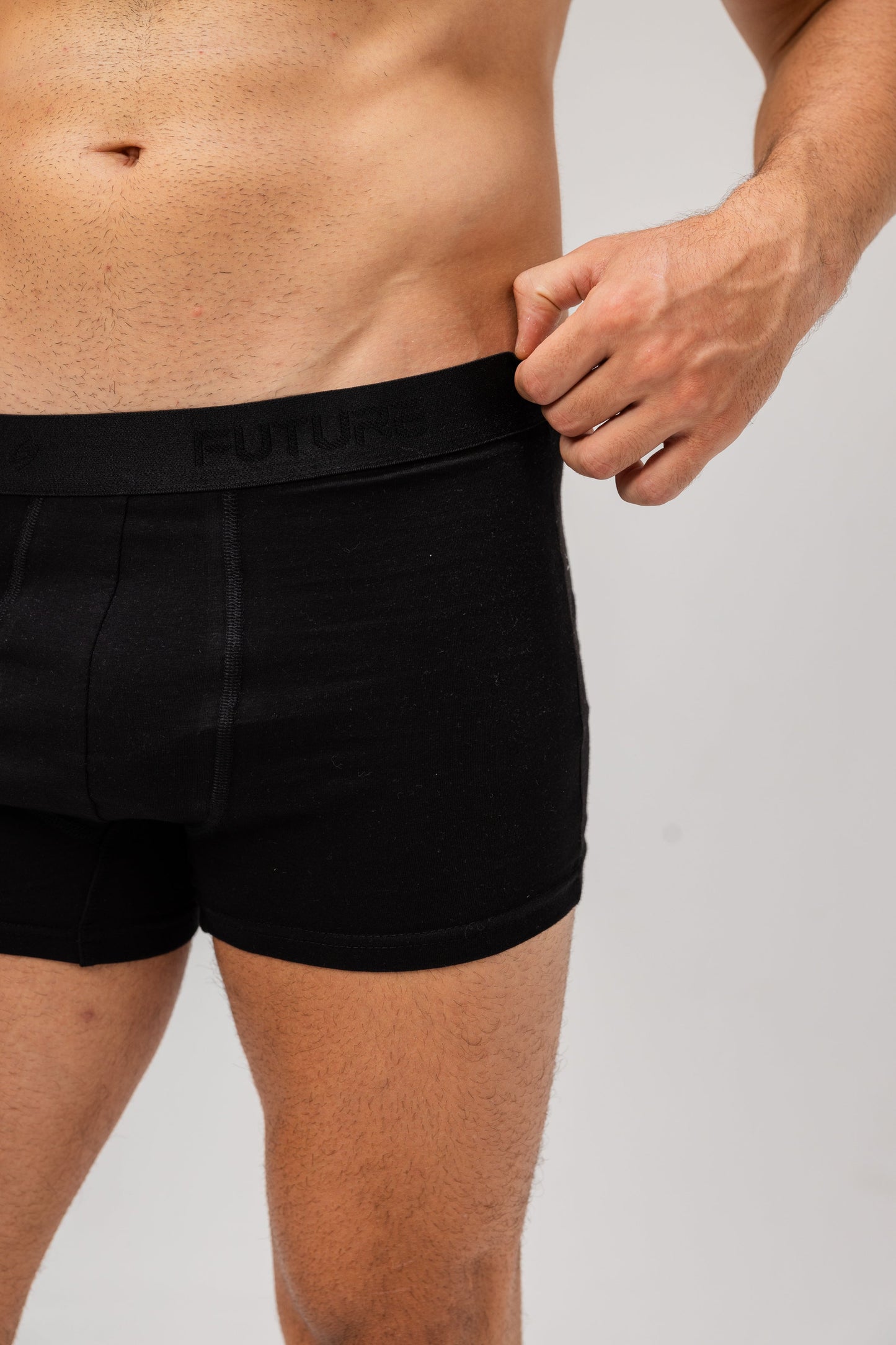Premium Egyptian Cotton Boxer Briefs for Men - Black