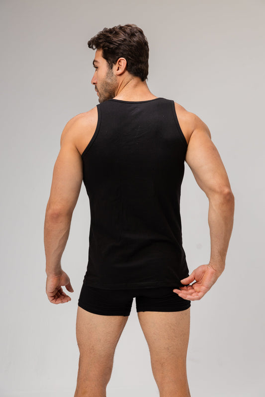 Premium Egyptian Cotton Boxer Briefs for Men - Black