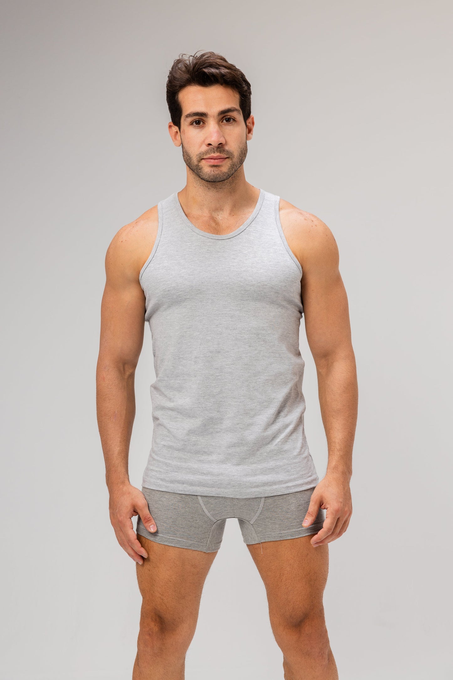 Premium Egyptian Cotton Boxer Briefs for Men - Grey