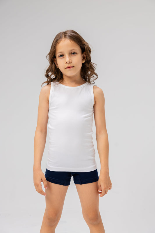Premium Egyptiank Cotton Basic Tank Top for Girls - Pack of 2