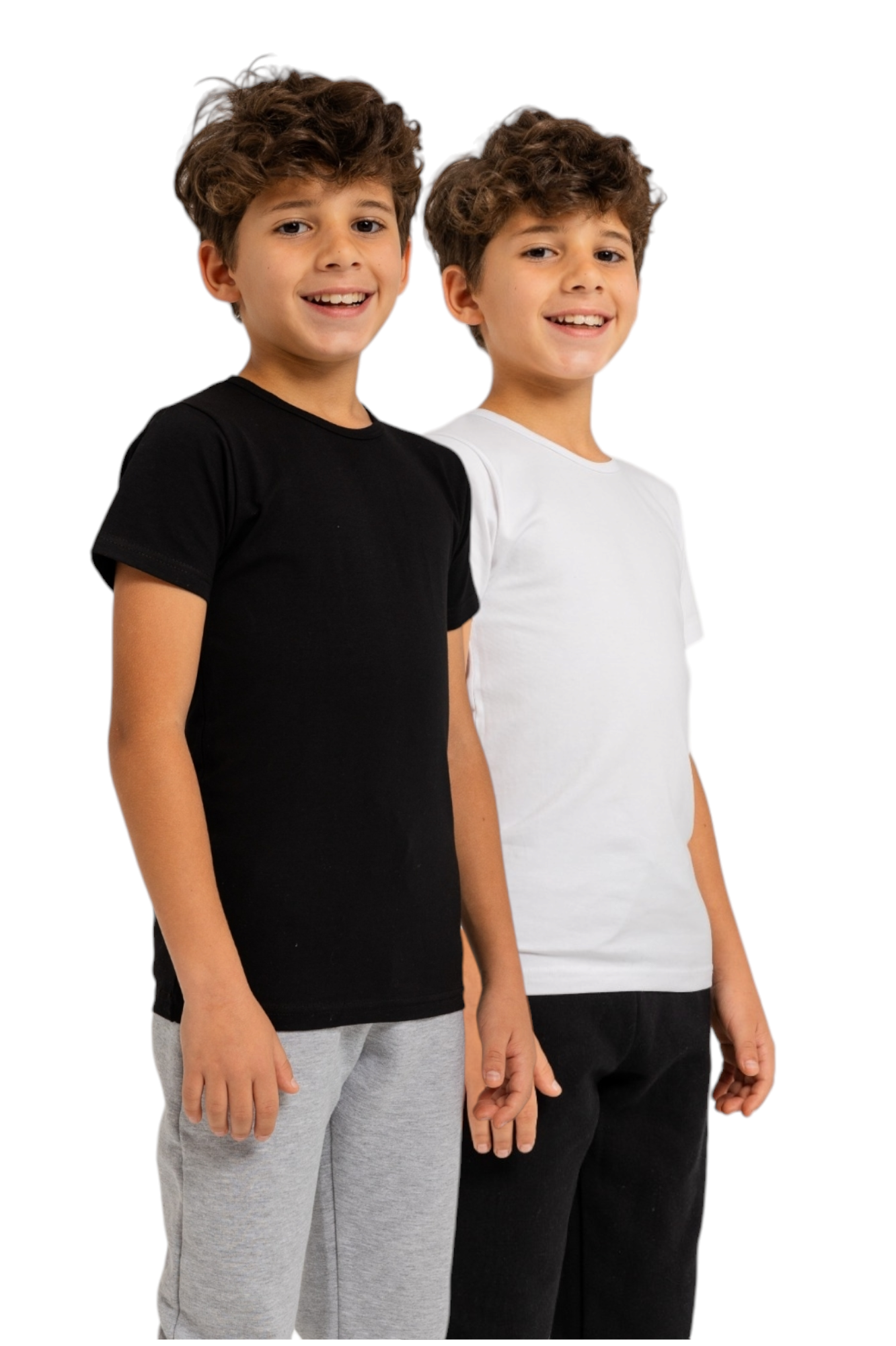 Premiun Egyptian Cotton Basic T-shirt for Boys - Pack of 2