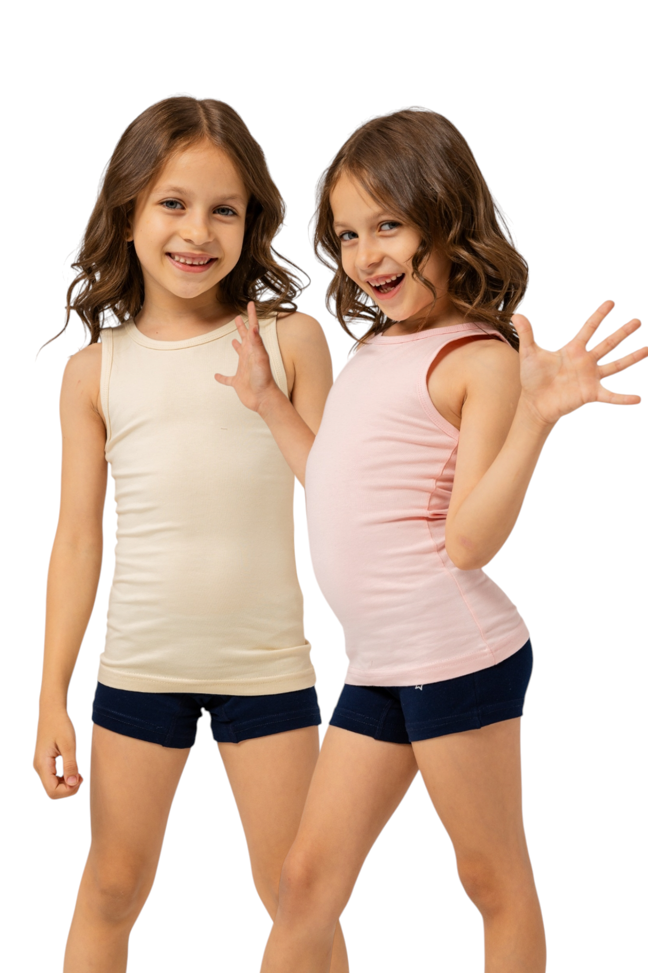 Premium Egyptiank Cotton Basic Tank Top for Girls - Pack of 2